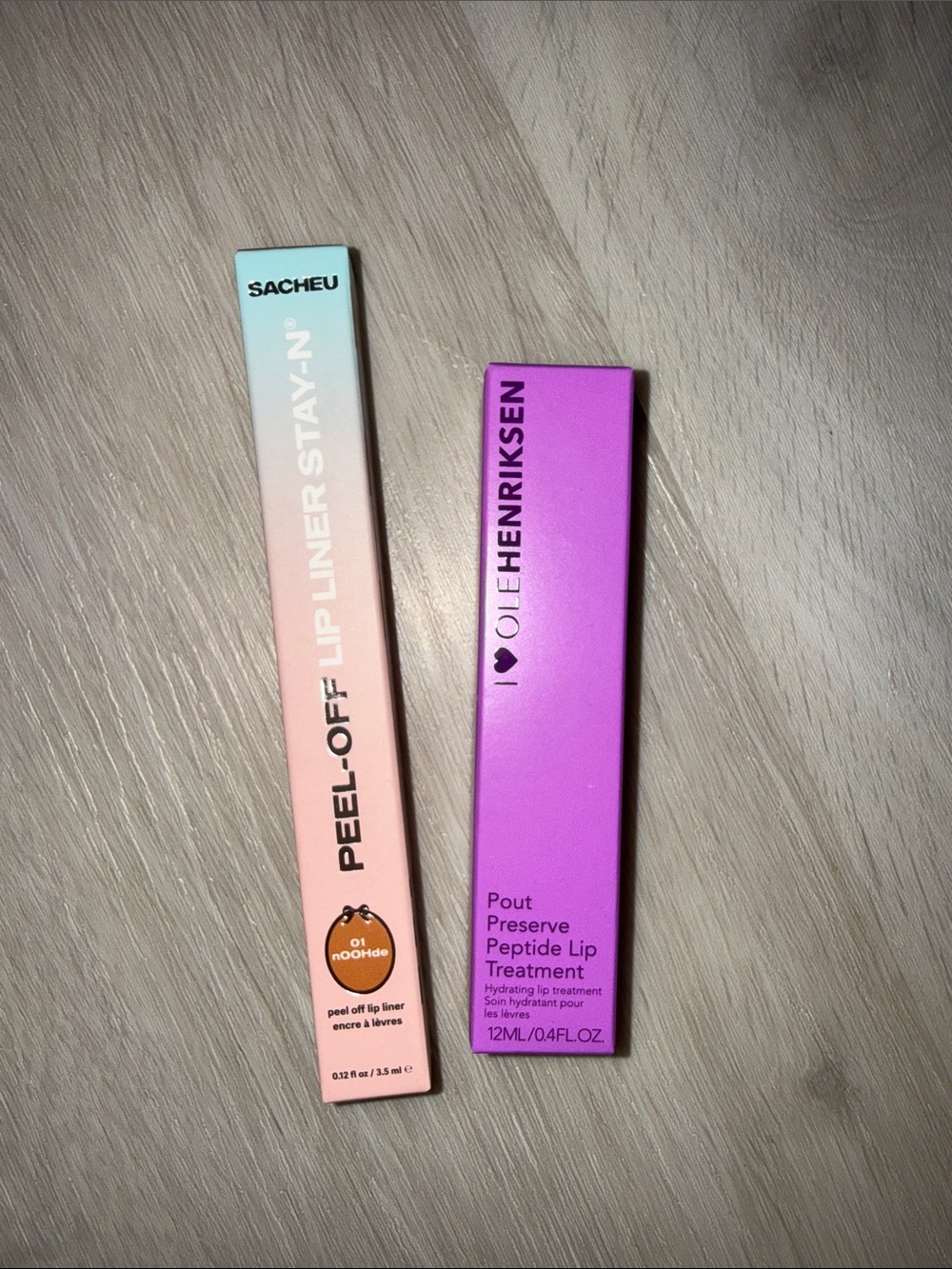 SACHEU lip stain & Ole Henriksen Peptide Lip Treatment duo bundle